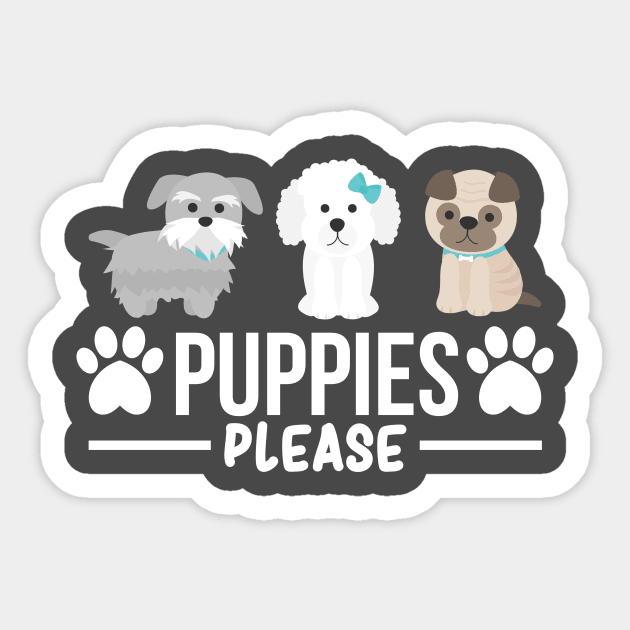 PUPPIES PLEASE Sticker by Jackies FEC Store
